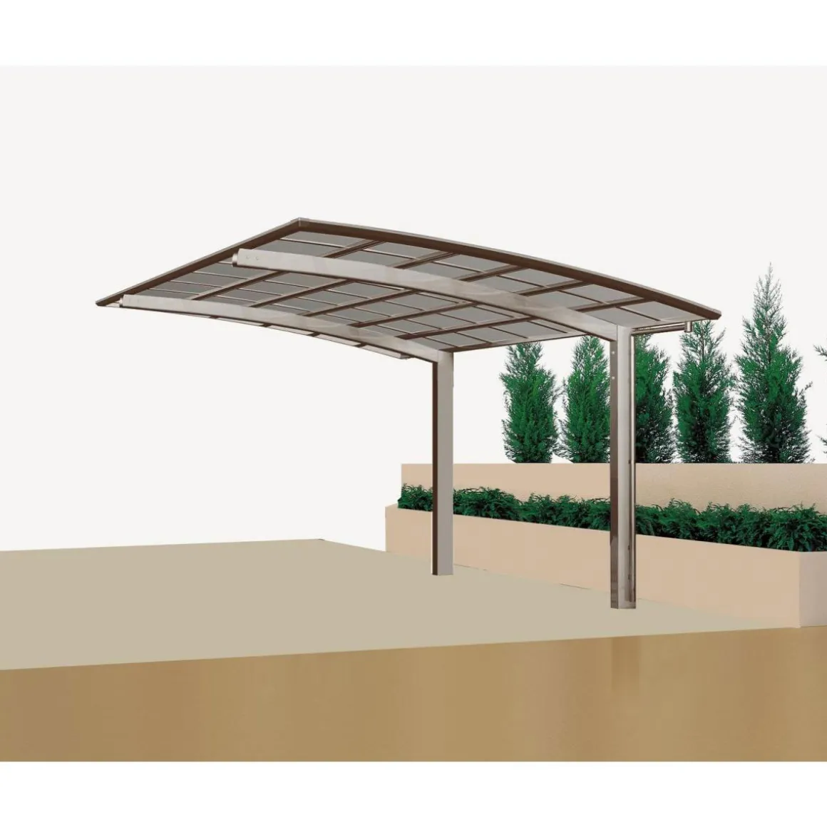 Ximax Carport Alu Portoforte 110 Edelstahl-LookSB