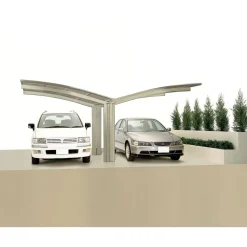 Ximax Carport Alu Portoforte 60 Edelstahl-Look Y-Ausführung