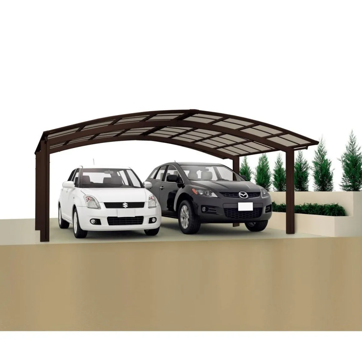 Ximax Carport Alu Portoforte 80 Schwarz M-Ausführung
