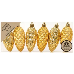 Zapfenset 9cm Gold