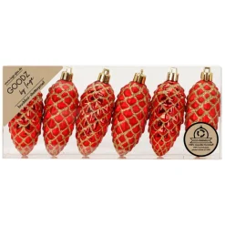 Zapfenset 9cm Red